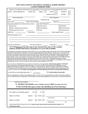 Facility Request Form New Castle County Vo Tech School District