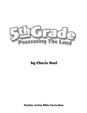 5th Grade Possessing the Land Answer Key  Form