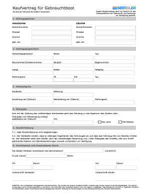 Boot24 Kaufvertrag  Form