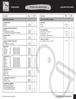 Pelican Systems Price List  Form