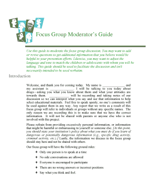 Moderator Guide Example  Form