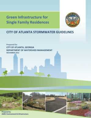 City of Atlanta Green Infrastructure for Single Family Residences Atlantawatershed  Form