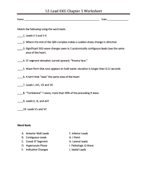 Ekg Practice Worksheets with Answers  Form