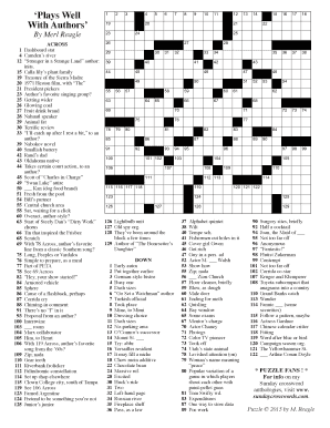 Merl Reagle Printable Crossword Puzzles  Form