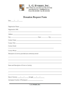 Lg Donation Request  Form