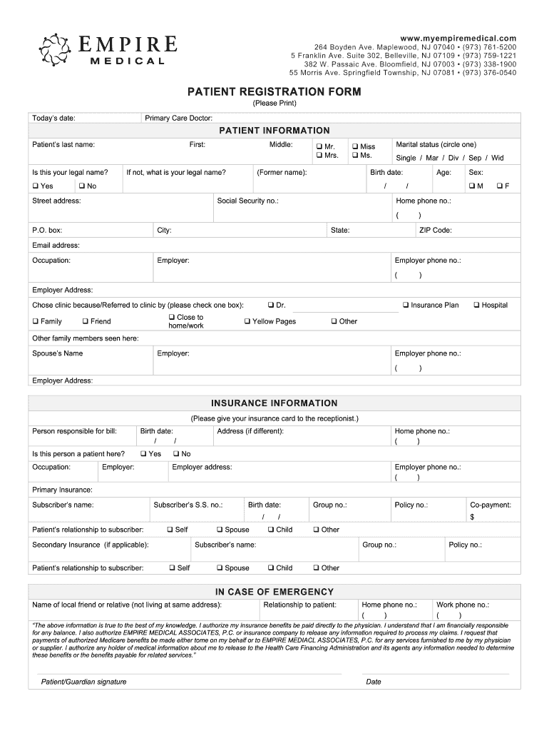 Medical Office Registration Form2