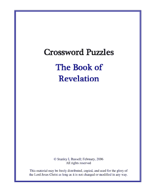 Revelation Crossword  Form