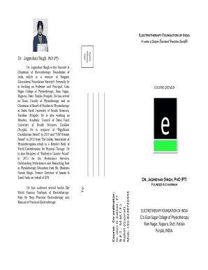 Jagmohan Electrotherapy PDF  Form