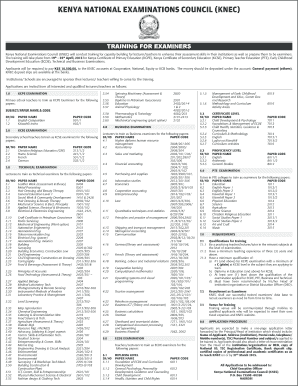 Knec Portal  Form