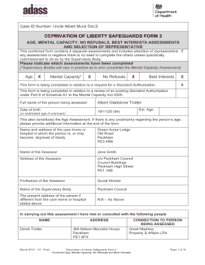 Examples of Completed Dols Form 3