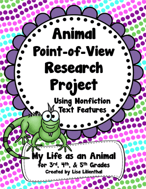 Animal Research Project Middle School PDF  Form