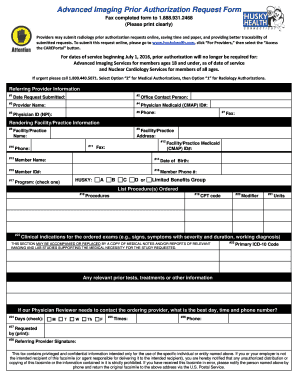 Advanced Imaging Prior Authorization  Form