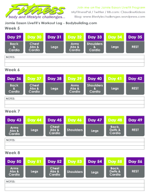 Jamie Eason Live Fit Phase 3 PDF  Form