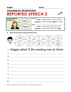 Reported Speech  Form