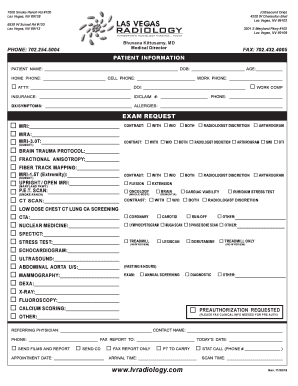 Las Vegas Radiology Referral Form