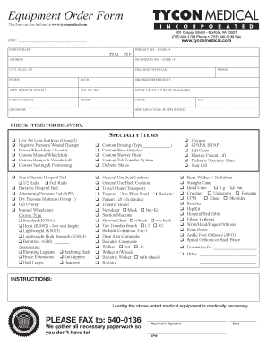 Tycon Medical  Form