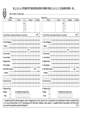Mjssa Registration  Form