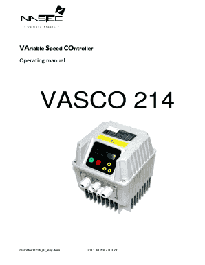 Vasco 214 Manual  Form