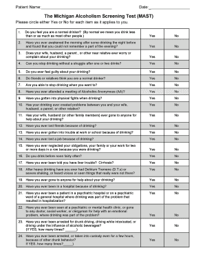 Mast Screening Tool PDF  Form