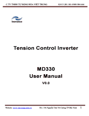 Inovance Md380 User Manual PDF  Form