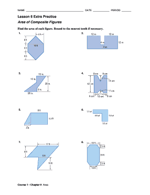 Lesson 6 Extra Practice Area of Composite Figures  Form