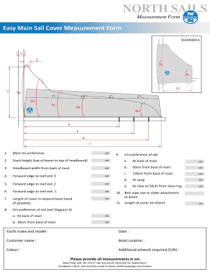 Main Sail Cover  Form