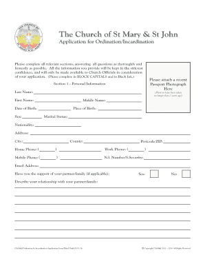 Ordination Form