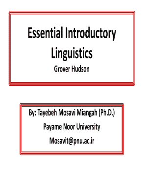 Essential Introductory Linguistics PDF  Form
