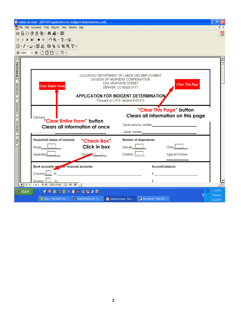 Co Wc Indigent  Form