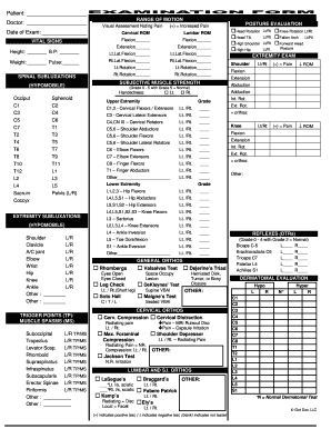 Range of Motion Assessment Form