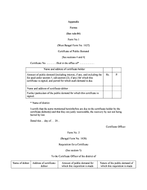 West Bengal Form No 1027 Think Legal