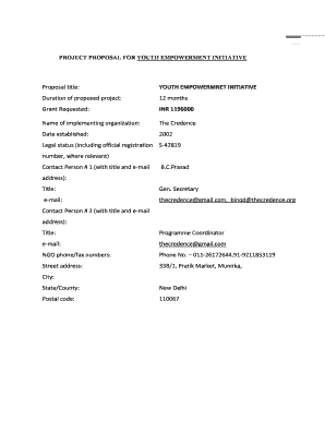 How to Draft a Proposal to a School on Youth Empowerment  Form