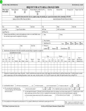 Request Actuarial Change Ncis 851  Form