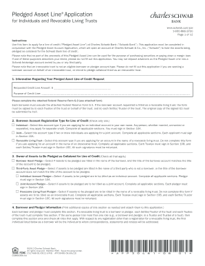 Pledged Asset Line  Form