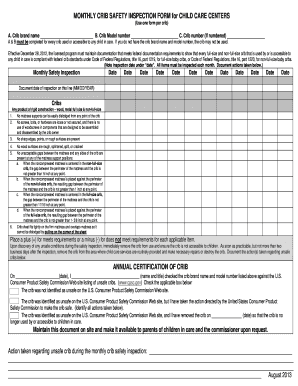 Mn Dhs Crib Inspection Form