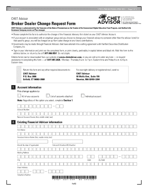 CHET Advisor Broker Dealer Change Form Hartford Funds