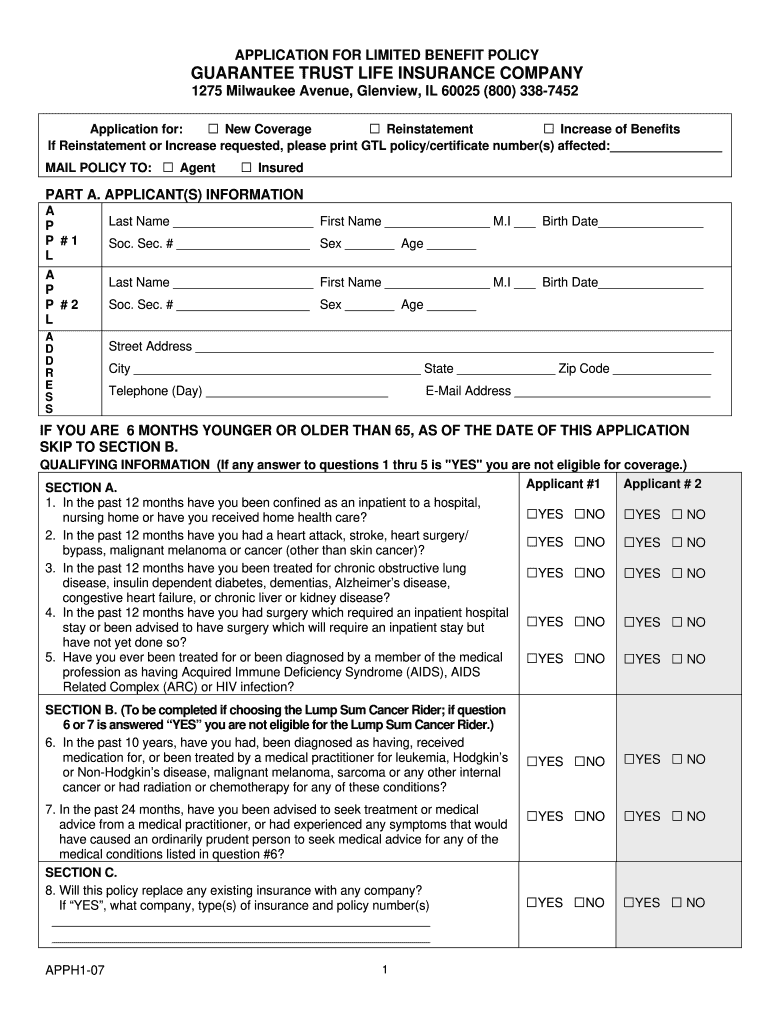 COMBINATION APPLICATION  Form