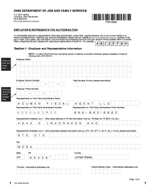 Employer Representative Authorization Form Acumen Fiscal Agent