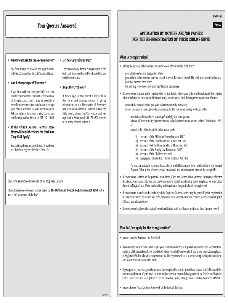  Gro 185 Form 2001