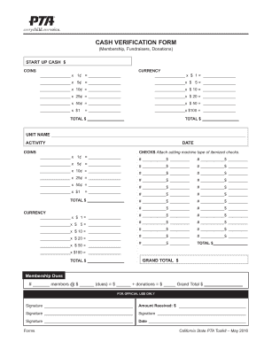  Pta Cash Form 2016