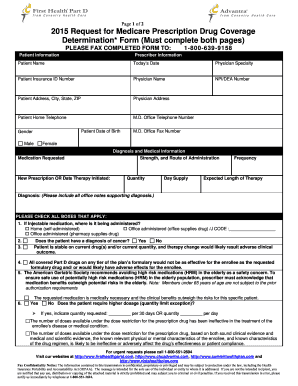 Advantra Medicare Prior Authorization Form