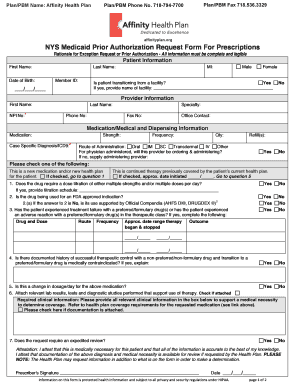 Affinity Prior Authorization Form