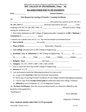 College Leaving Certificate Download  Form
