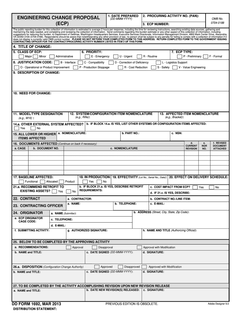  Engineering Change Proposal Template 2013