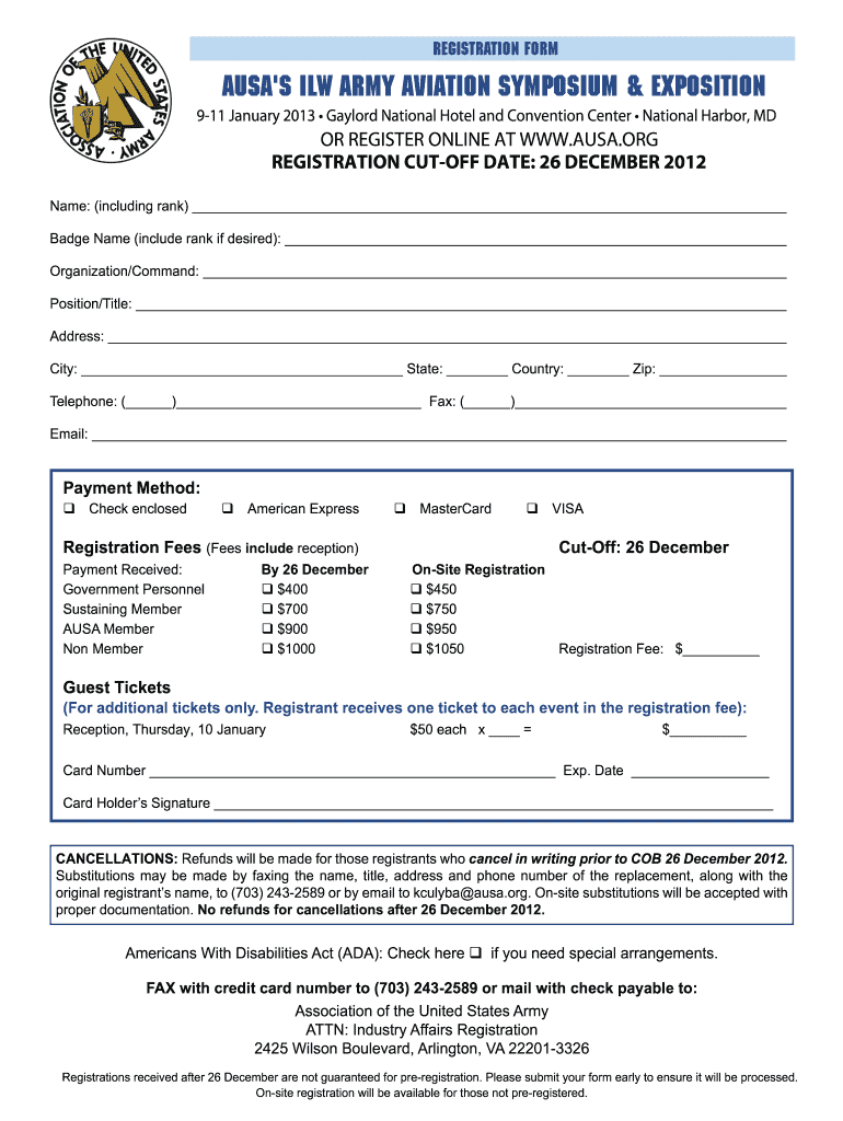 Military Replacement Form