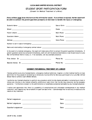 Lucia Mar Unified School District  Form
