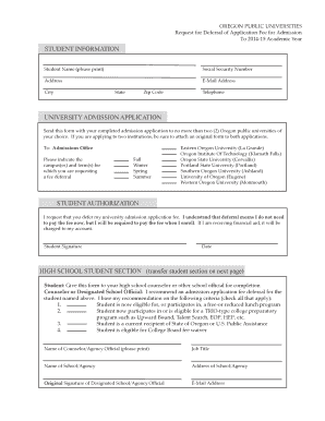 Ous Fee Deferral Form