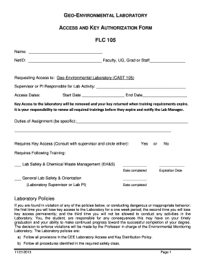 Key Distribution Form