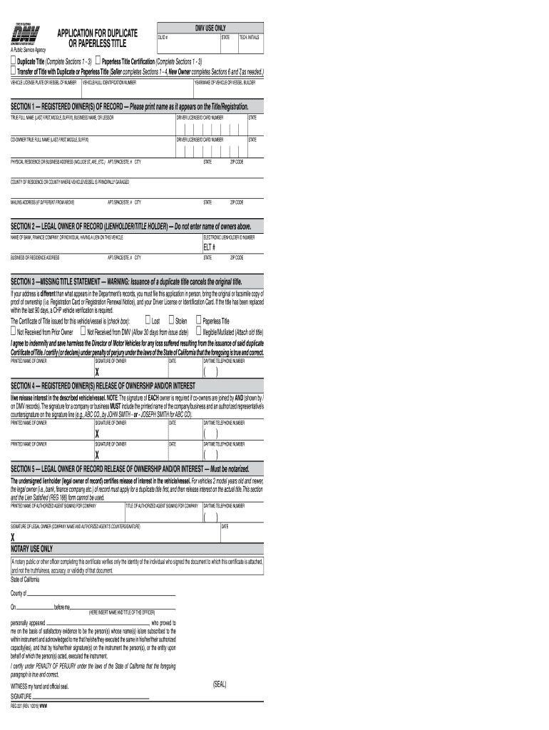  Ca Dmv Real ID Application Form 2015