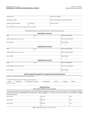 Board of Equilization  Form